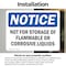 Signmission Not For Storage Of Flammable Or Corrosiveiquids OSHA Notice Sign, Vinyl Decal, 14in x 10in, 2PK OS-2PACK-NS-D-1014-L-15181 - alternate 6